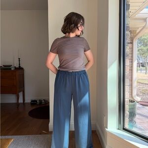 Vintage Worthington Blue Wide-Leg Pants